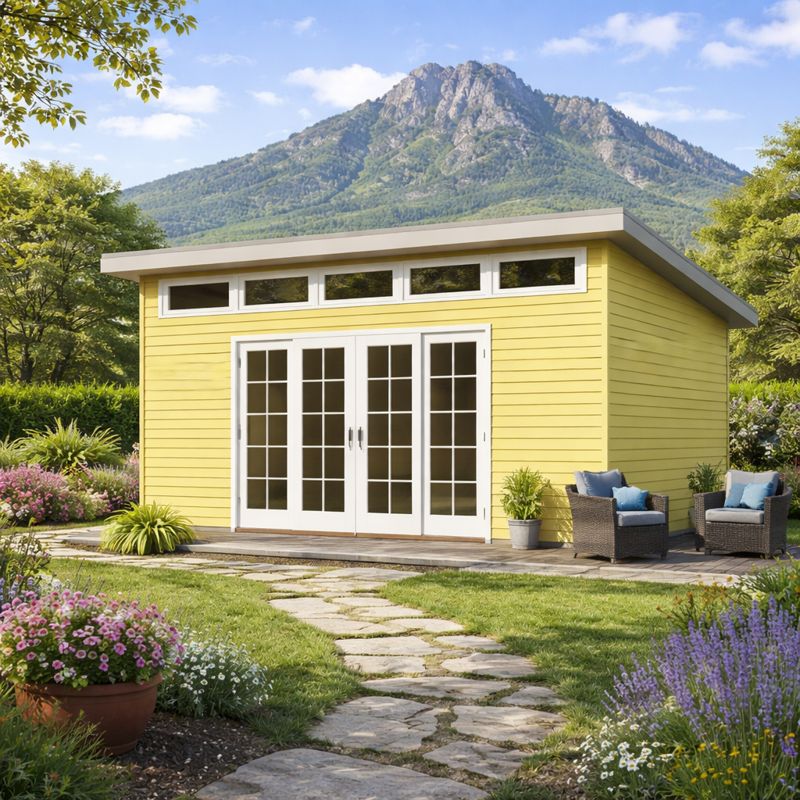 Modern 16'x24' Shed Plans: Backyard Studio, Garden Storage visual