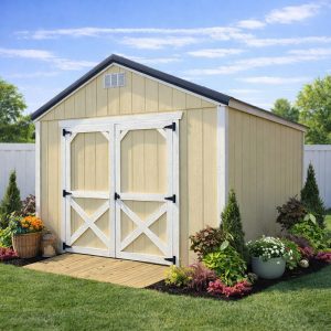 Wooden Shed Garden plans 8x12 Storage Step By Step Building Blueprints - storage shed