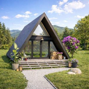 A-Frame Tiny House Plans- 20'x26' Cottage Building Construction visual