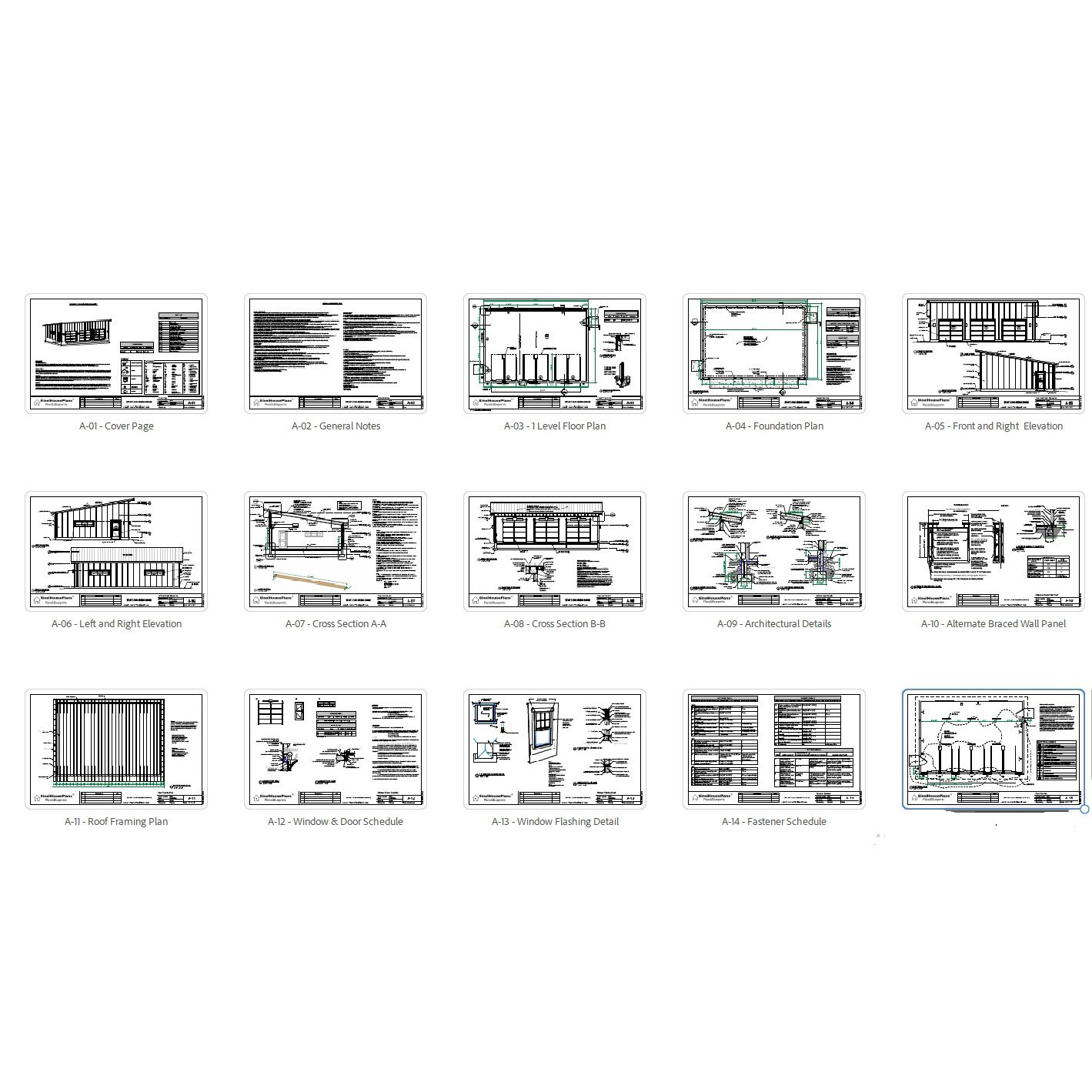 Minimalist Modern 3-Car Garage Plan detailed