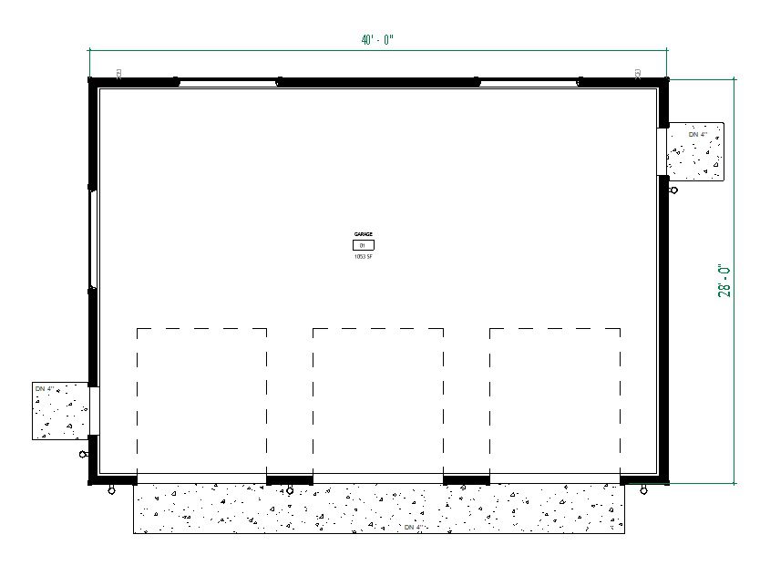 Minimalist Modern 3-Car Garage Plan