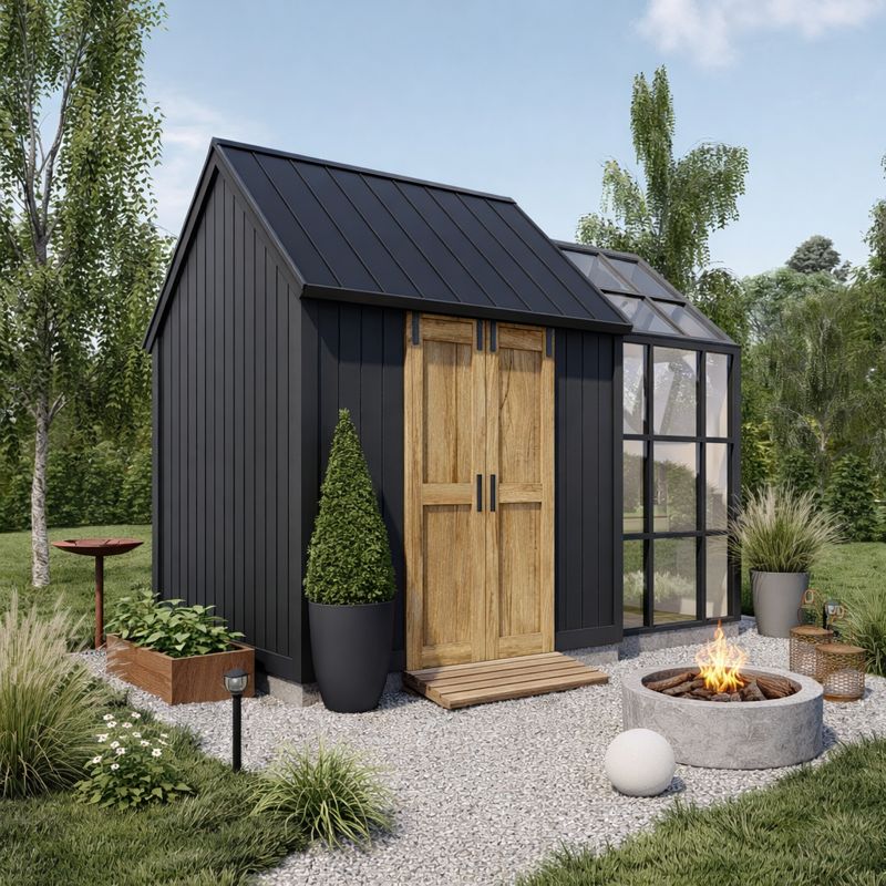 8'x13' Small Garden Greenhouse Shed plans, Wood Construction Glass Greenhouse Drawings