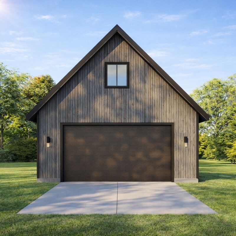Two Car Garage Plan with Loft