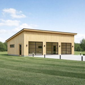 Minimalist Modern 3-Car Garage Plan
