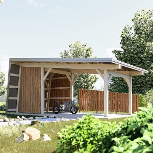 Modern Carport Blueprint, Modern Style Timber Pavilion front visual