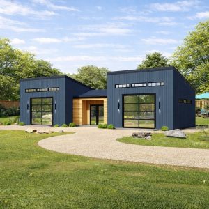 Modern Garage Plan with Fully Equipped Apartment