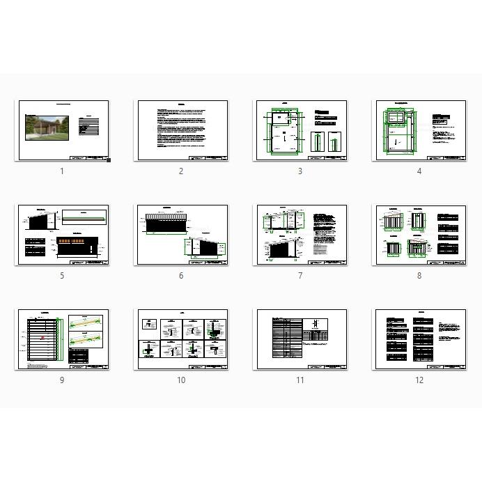 Modern Carport Plans with Storage Shed, 19'x28'-6'' Lean to Pavilion Construction Blueprint