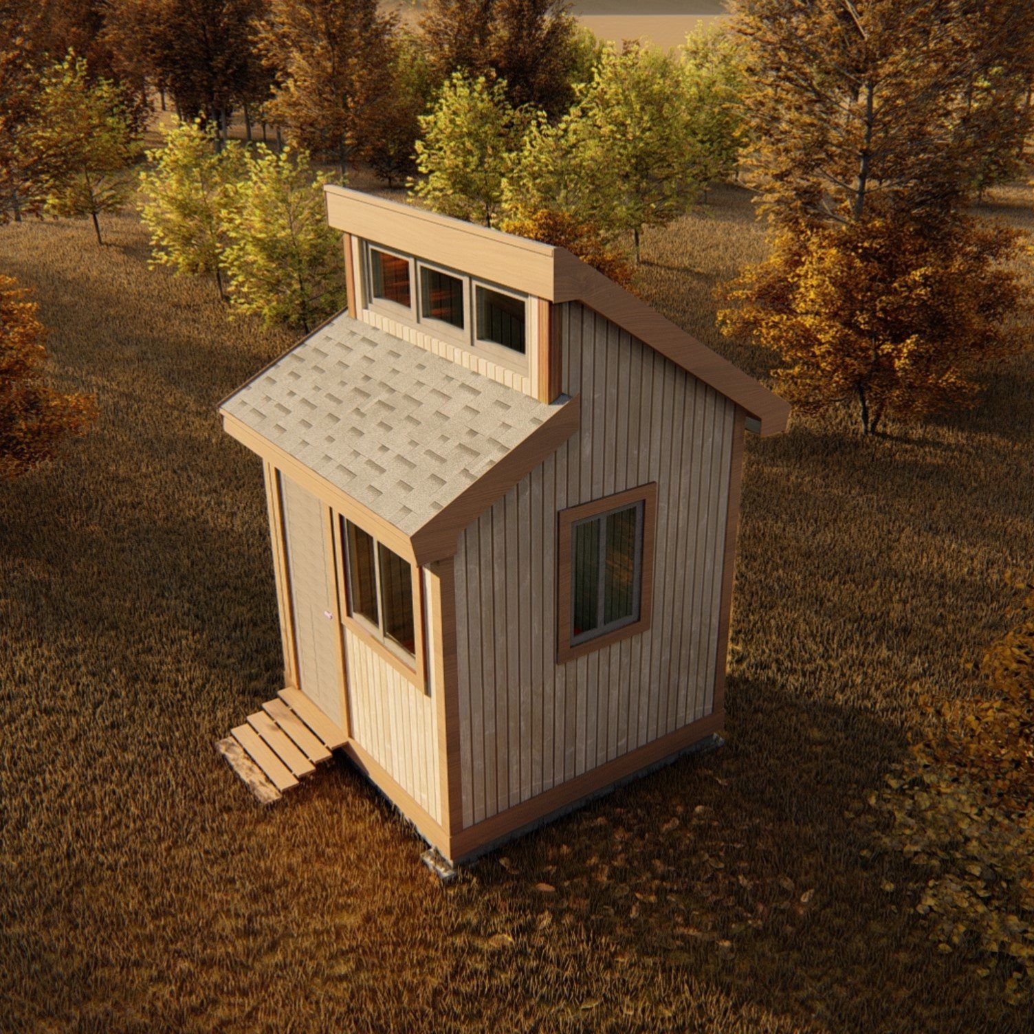 8'x 8' Potting Garden Shed Plans: Outdoor Storage Blueprints with Workbench