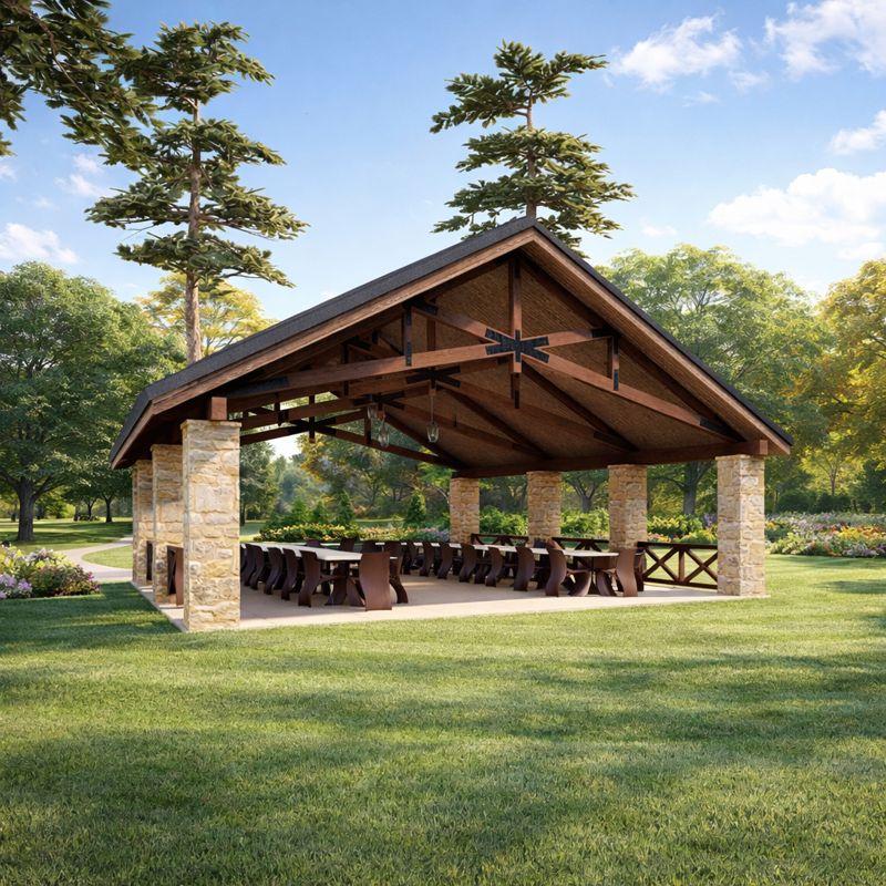 Backyard Large Timber Frame Pavilion visual