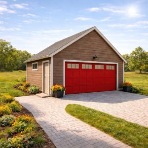 Traditional Style Two-Car Garage Plans with Storage Loft