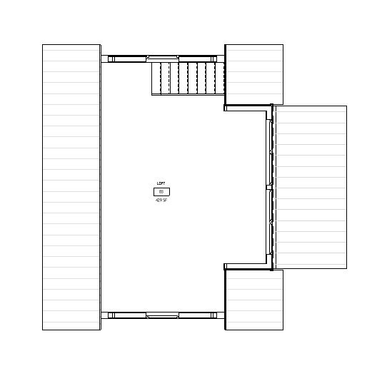 Modern Garage plans with Loft -20'x24' Detached Garage Blueprint - Image 3