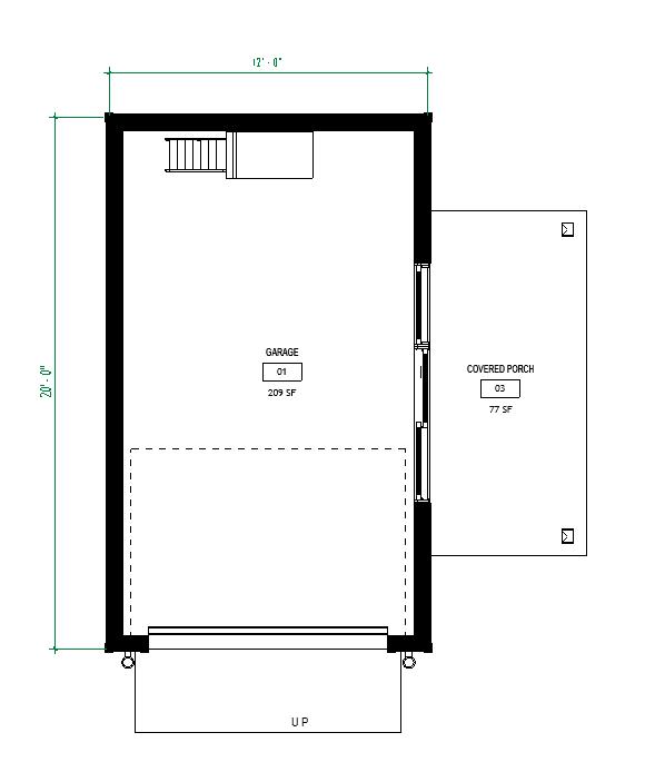 Modern Farmhouse Garage plans with Loft and Covered Porch - Image 3