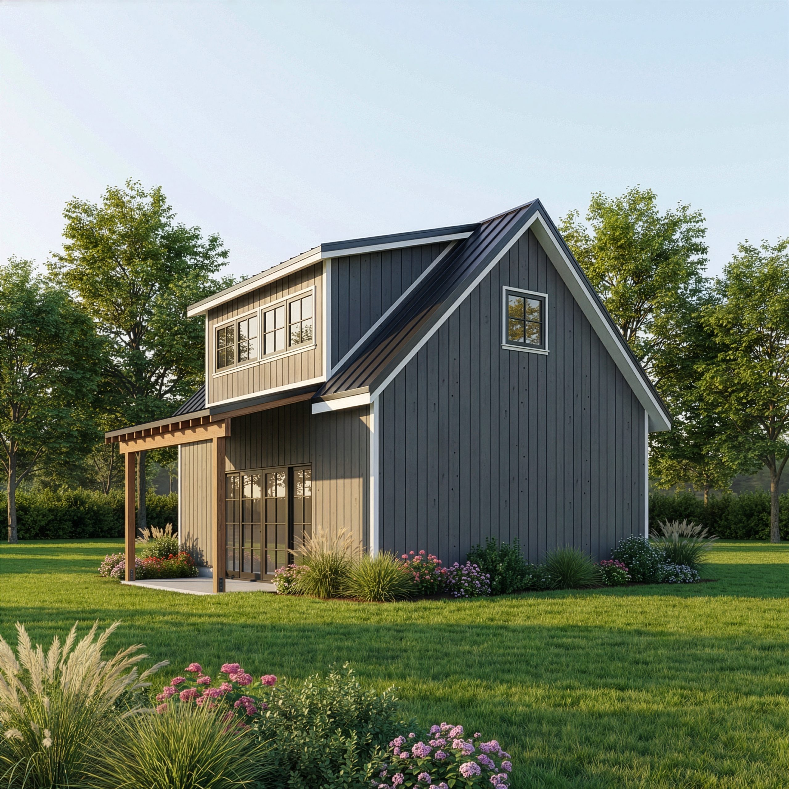 Modern Garage plans with Loft -20'x24' Detached Garage Blueprint - Image 4