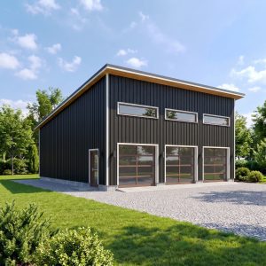 Modern Garage Plans With Loft-Workshop Garage Design