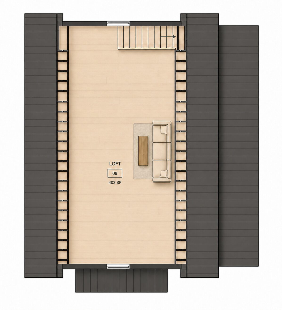Detached Loft Garage Plans-Modern Farmhouse Garage Blueprints with Covered Porch - Image 3